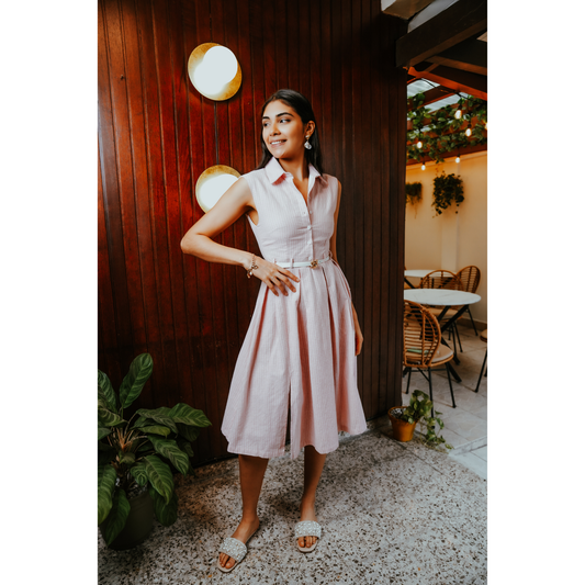 Vestido Saudade - rosa palo