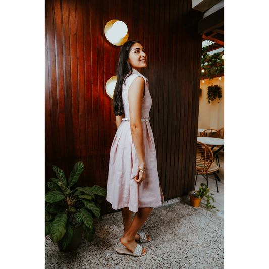 Vestido Saudade - rosa palo