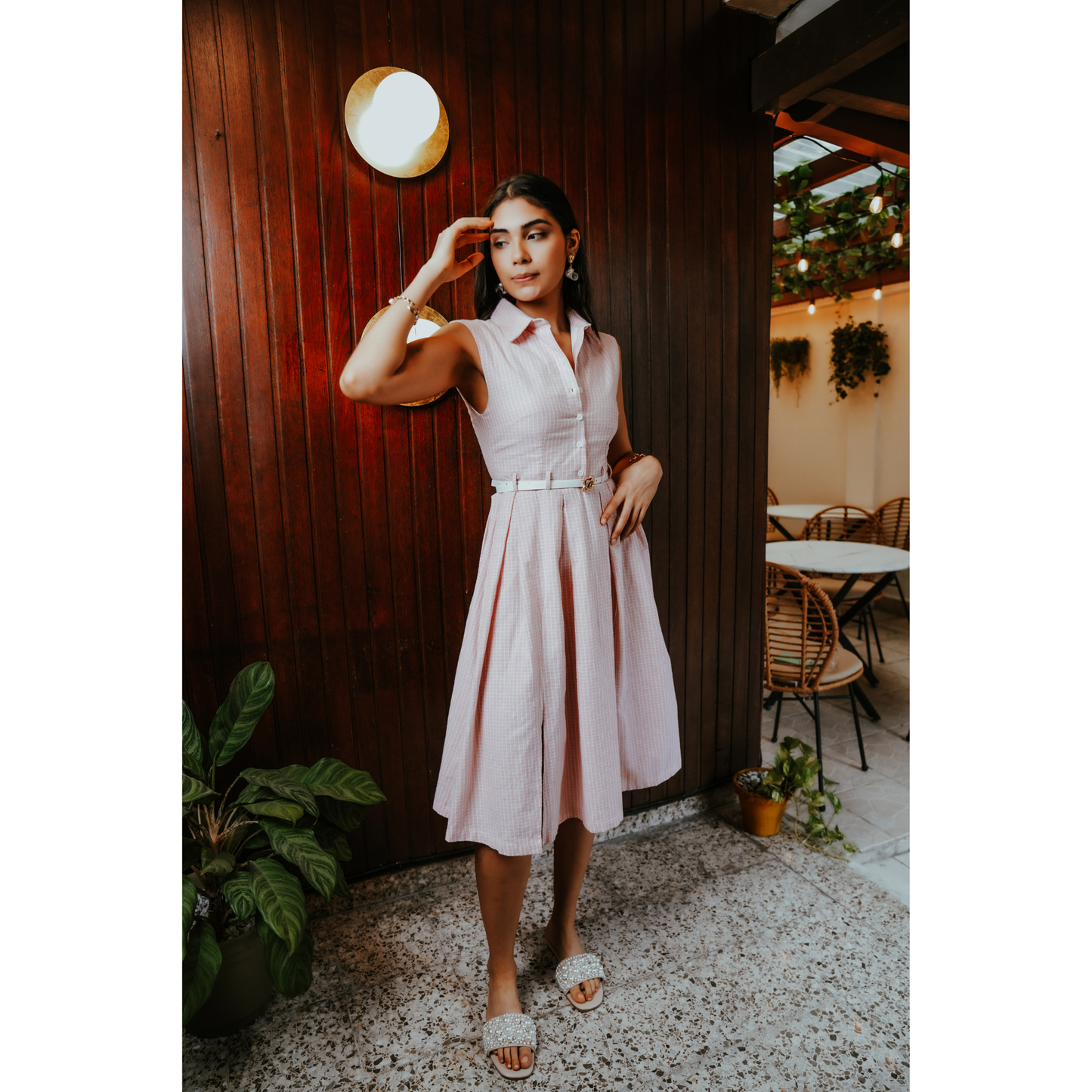 Vestido Saudade - rosa palo